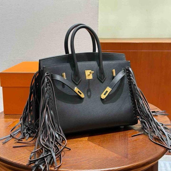 Hermès Birkin30 Sellier Togo Ebene Tassel x Gold Hardware