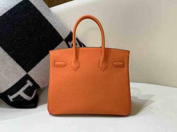 Hermès Birkin 30cm Togo Orange x Gold Hardware