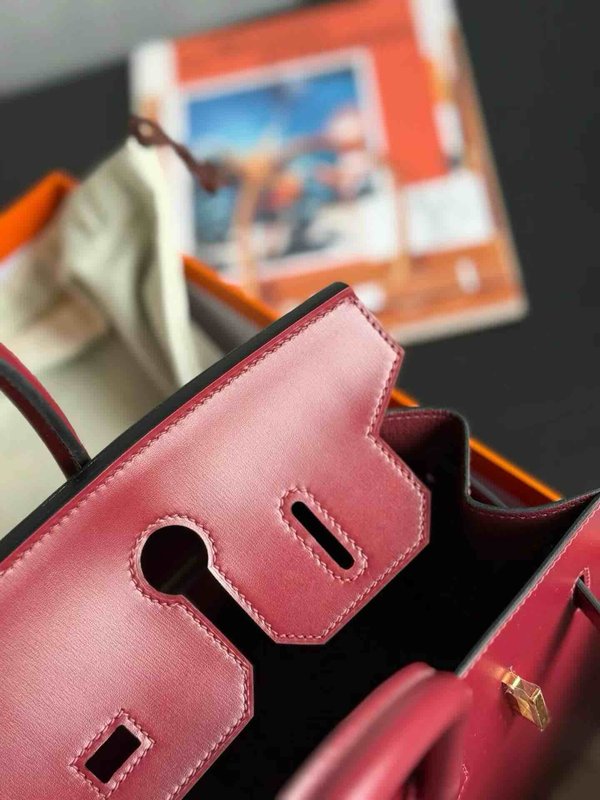 Hermès Birkin 30 Box Rouge H x Gold Hardware