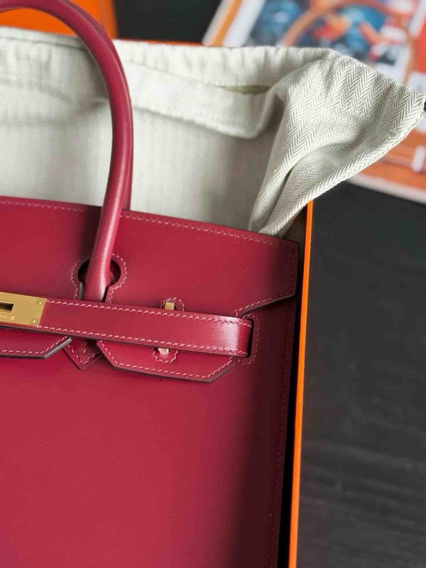 Hermès Birkin 30 Box Rouge H x Gold Hardware