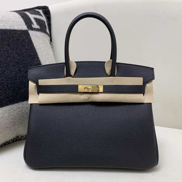 Hermès Birkin 30 Togo Noir x Gold Hardware