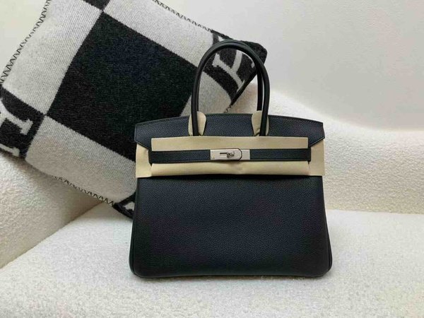 Hermès Birkin 30 Togo Noir x Palladium Hardware