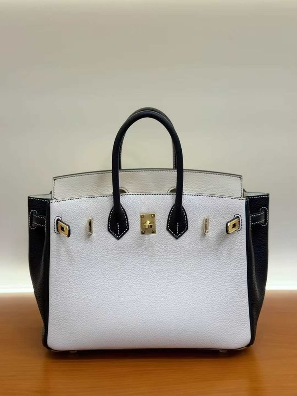 Hermès Birkin 30 Togo Craie with Black x Gold Hardware