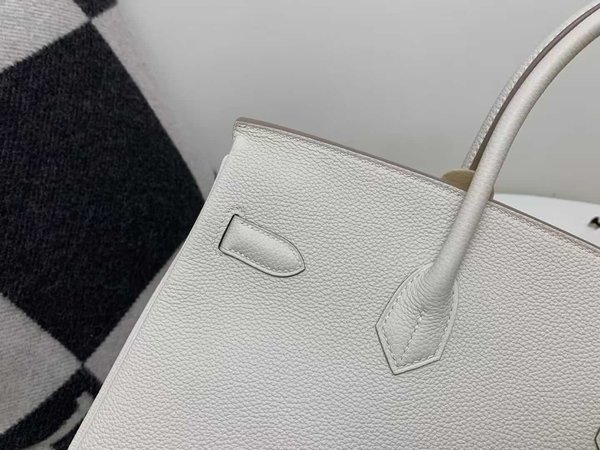 Hermès Birkin 35 Togo Craie x Palladium Hardware
