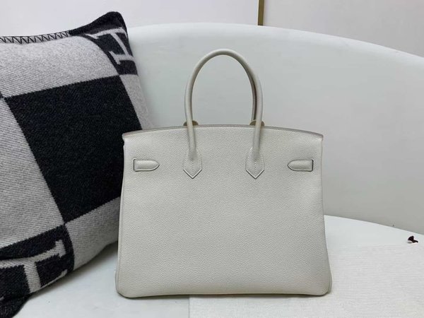 Hermès Birkin 35 Togo Craie x Palladium Hardware