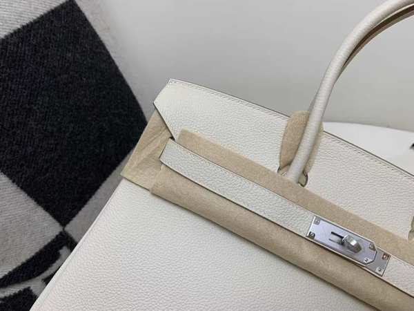 Hermès Birkin 35 Togo Craie x Palladium Hardware