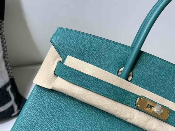 Hermès Birkin 35 Togo Malachite x Gold Hardware