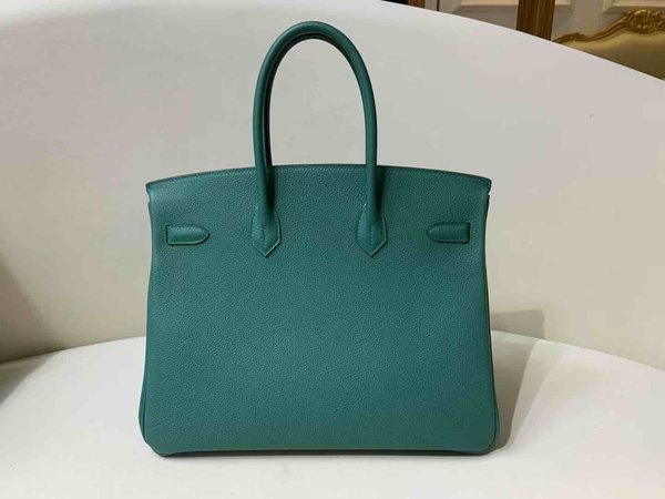 Hermès Birkin 35 Togo Malachite x Gold Hardware