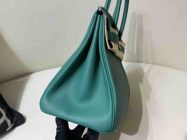 Hermès Birkin 35 Togo Malachite x Gold Hardware