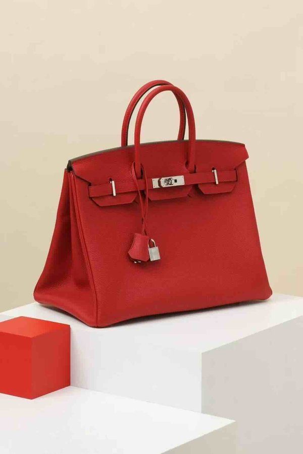 Hermès Birkin 35 Togo Red x Palladium Hardware