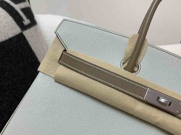 Hermès Birkin 35 Gris Perle Etoupe Chevre Brushed x Palladium Hardware