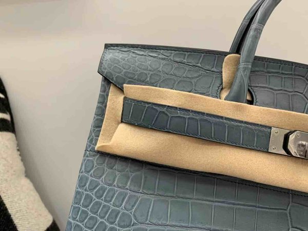 Hermès Birkin 40 HAC Matte Porosus Crocodile x Palladium Hardware