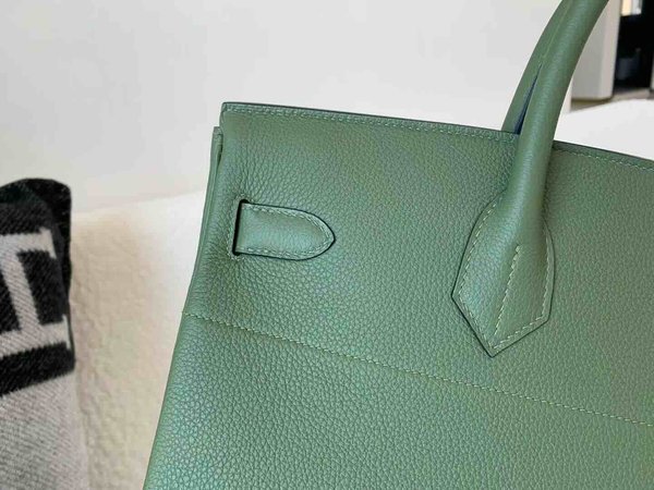 Hermès Birkin HAC 40 Togo Vert Jungle x Palladium Hardware