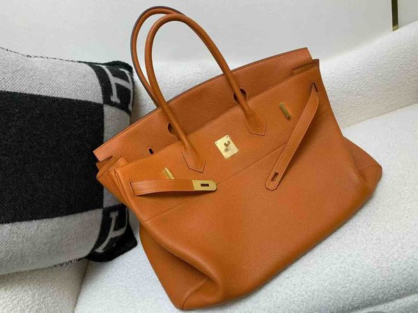 Hermès Birkin 50 Togo Orange x Gold Hardware