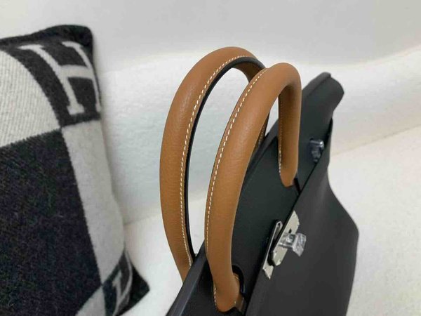 Hermès Birkin 40 HAC Togo Noir & Gold & Royal Blue x Palladium Hardware