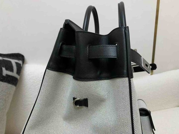 Hermès Birkin HAC 40 Cargo Canvas & Swift Noir x Palladium Hardware