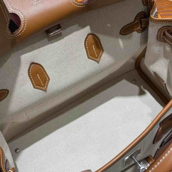 Hermès Birkin Cargo 45 Natural Toile Canvas Gold Swift Trim x Palladium Hardware