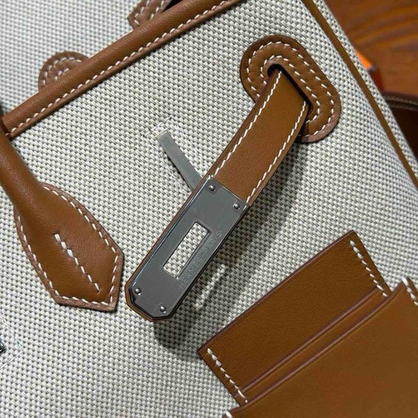 Hermès Birkin Cargo 45 Natural Toile Canvas Gold Swift Trim x Palladium Hardware