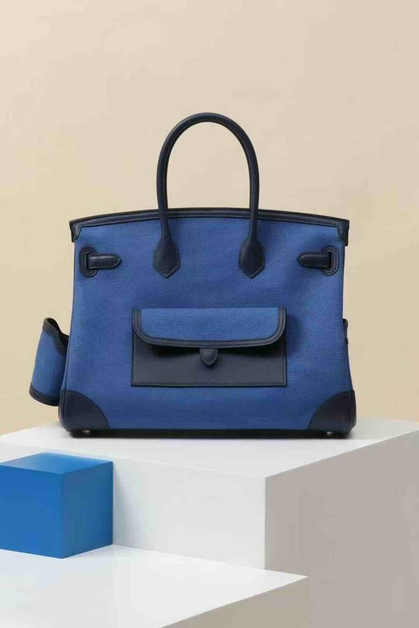 Hermès Birkin 35 Cargo Swift Deep Sea Blue x Palladium Hardware