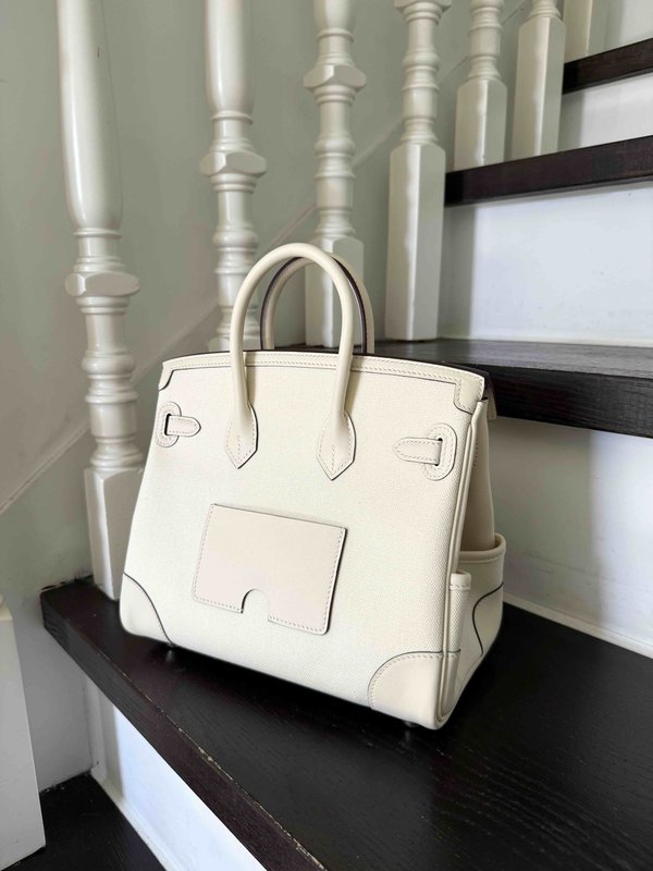 Hermès Birkin25 Cargo Craie x Palladium Hardware