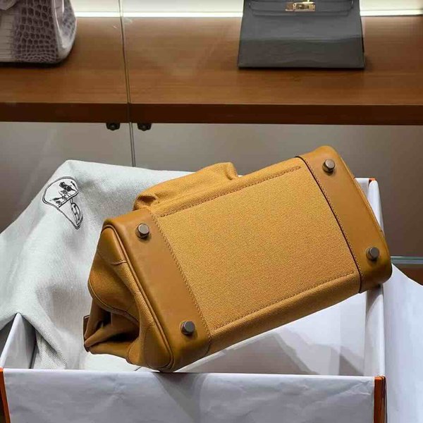 Hermès Birkin 25 Cargo Toile x Swift x Palladium Hardware