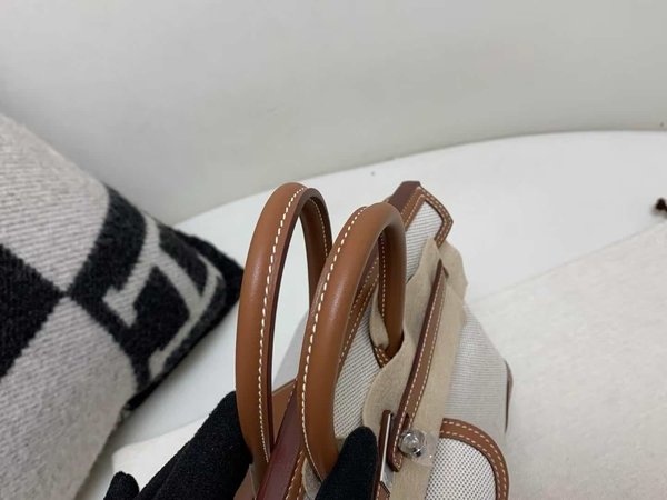 Hermès Birkin 25 Cargo Canvas with Swift Gold Brown – Palladium Hardware