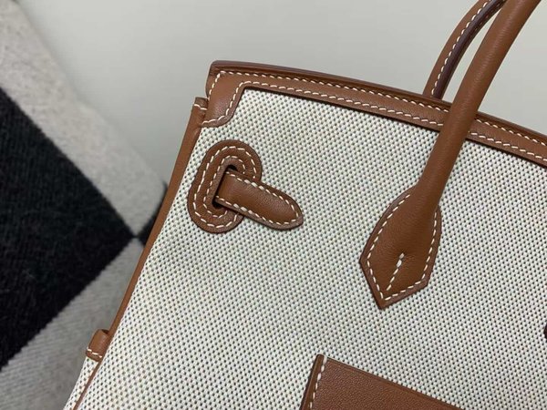 Hermès Birkin 25 Cargo Canvas with Swift Gold Brown – Palladium Hardware