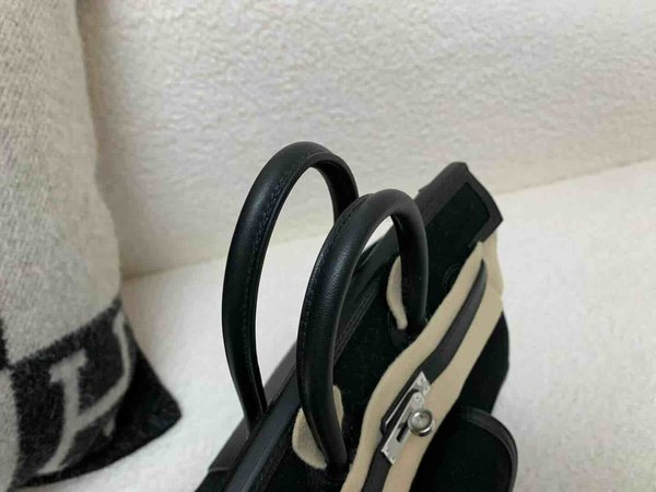 Hermès Birkin 25 Cargo Noir Toile x Swift x Palladium Hardware