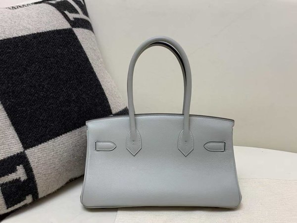 Hermès Shoulder Birkin 29 Retourne Gris Pale Evercolor x Gold Hardware