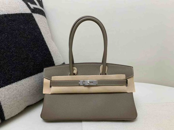 Hermès Birkin Shoulder 29 Evercolor Etoupe x Palladium Hardware