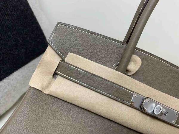 Hermès Birkin Shoulder 29 Evercolor Etoupe x Palladium Hardware