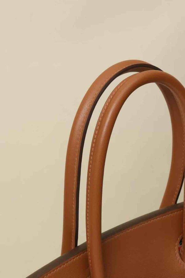 HERMÈS Birkin Shoulder Light 29 Noir (89) Ecru Swift Toile H canvas x Palladium hardware