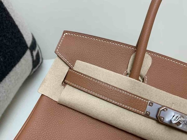 Hermès Shoulder Birkin 29 Gold Evercolor x Palladium Hardware