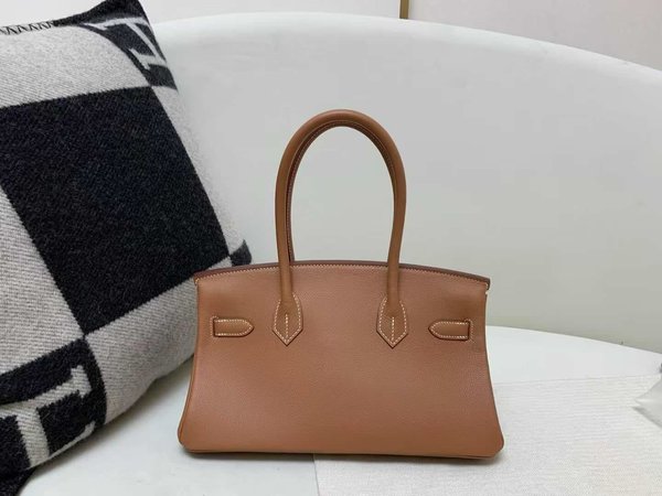 Hermès Soulder Birkin 29 Retourne Gold Evercolor x Gold Hardware
