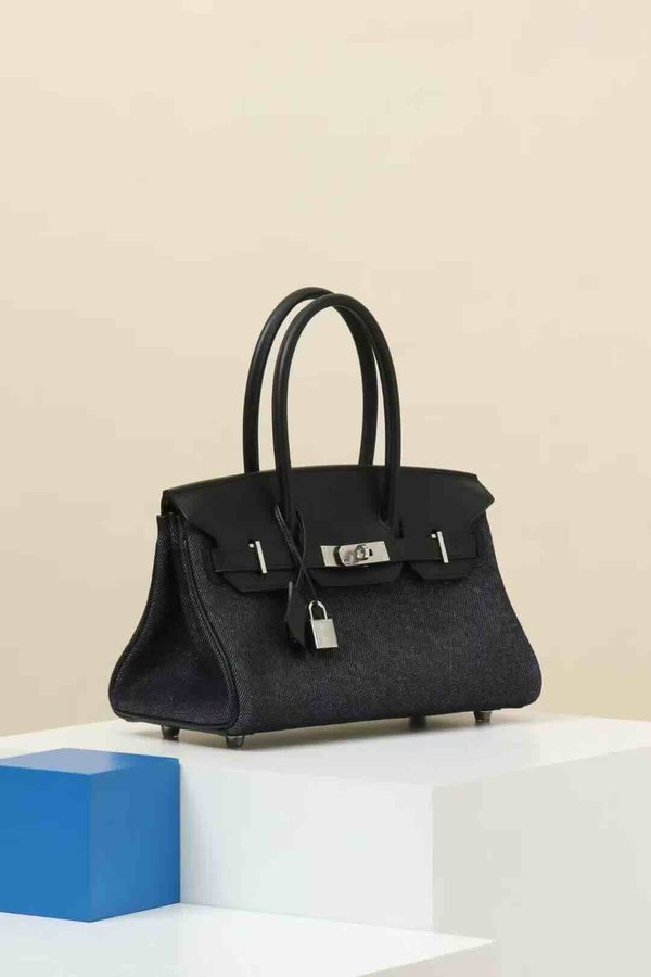 Hermès Birkin Denim Black Toile / Black Swift x Palladium Hardware