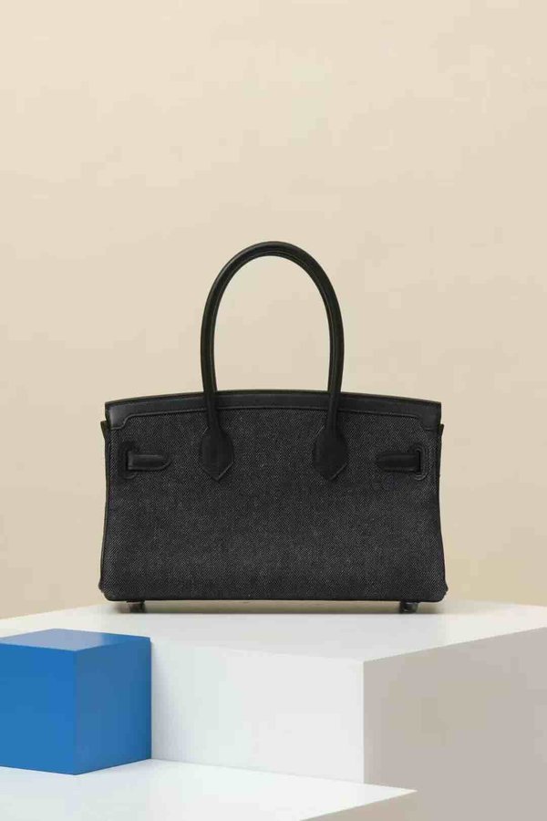 Hermès Birkin Denim Black Toile / Black Swift x Palladium Hardware