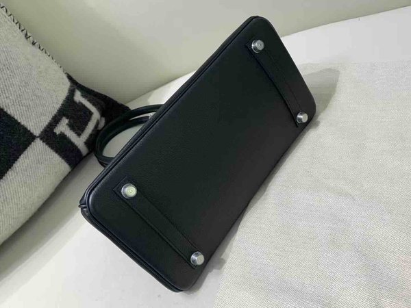 Hermès Birkin 29 Evercolor Noir x Palladium Hardware