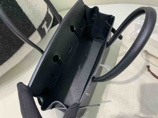 Hermès Birkin 29 Evercolor Noir x Palladium Hardware