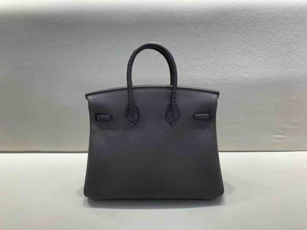 Hermès Birkin 25 Touch Graphite Grey Togo & Alligator x Palladium Hardware