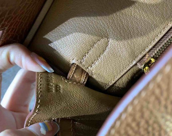 Hermès Birkin 25 Touch Gold Togo & Alligator x Gold Hardware