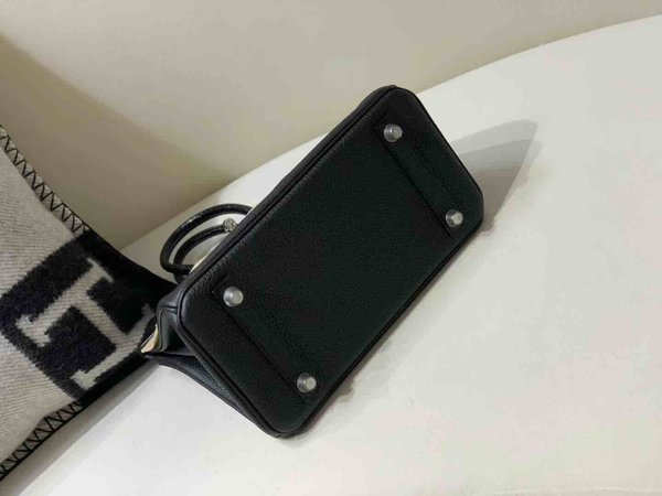 Hermès Birkin 25 Touch Noir Togo & Lizard x Palladium Hardware