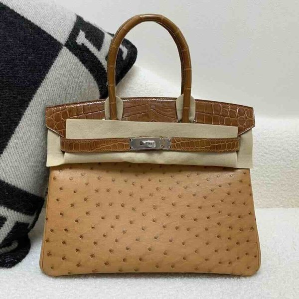 Hermès Birkin 25 Trench Ostrich x Gold Hardware