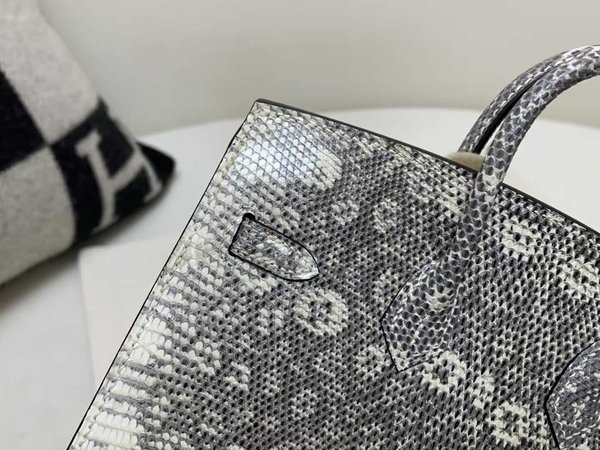 Hermès Birkin 20 Lizard 1B Natural – Palladium Hardware