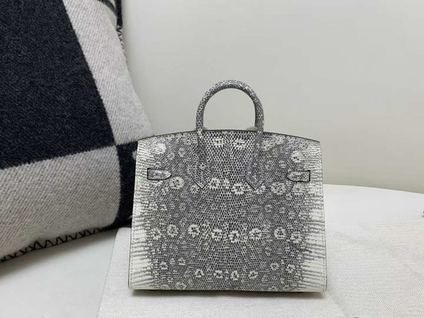Hermès Birkin 20 Lizard 1B Natural – Palladium Hardware