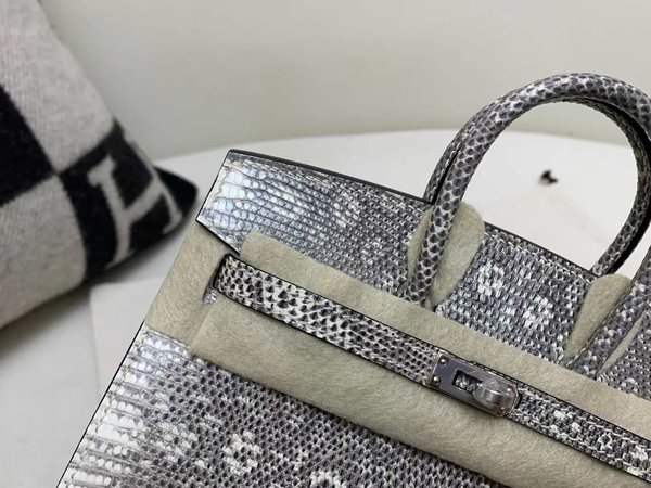 Hermès Birkin 20 Lizard 1B Natural – Palladium Hardware