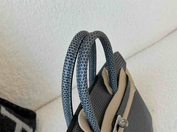 Hermès Birkin 25 Lizard Gris Mouette x Palladium Hardware