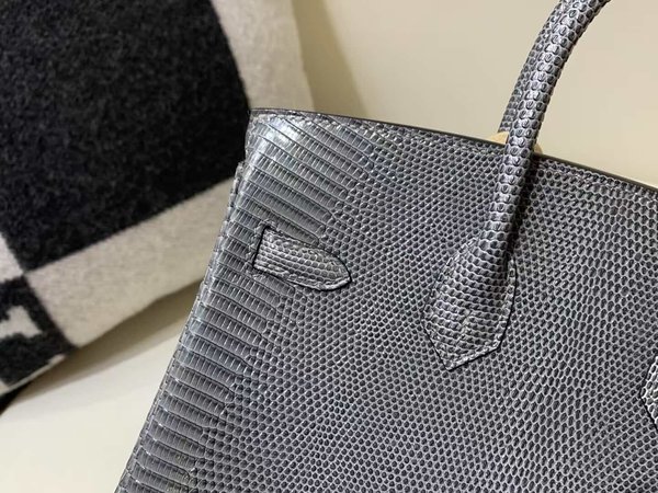 Hermès Birkin 25 Lizard Gris Mouette x Palladium Hardware
