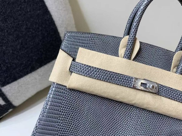 Hermès Birkin 25 Lizard Gris Mouette x Palladium Hardware
