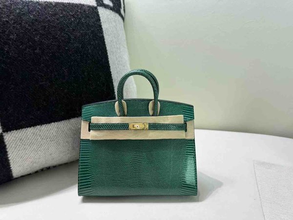 Hermès Birkin20 Lizard Vert Cyprès x Gold Hardware