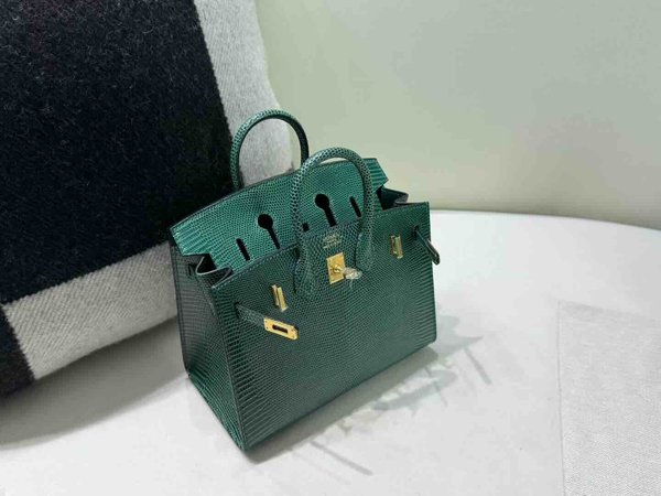 Hermès Birkin20 Lizard Vert Cyprès x Gold Hardware